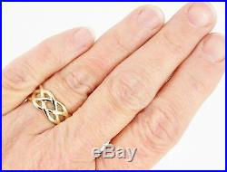 James Avery 14k Woven Band 8mm Ring 6.9 Grams Size 7 1/2 MINT