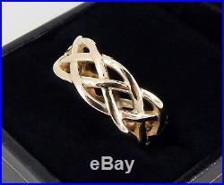 James Avery 14k Woven Band 8mm Ring 6.9 Grams Size 7 1/2 MINT