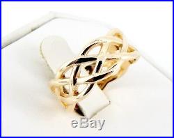 James Avery 14k Woven Band 8mm Ring 6.9 Grams Size 7 1/2 MINT