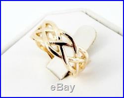 James Avery 14k Woven Band 8mm Ring 6.9 Grams Size 7 1/2 MINT