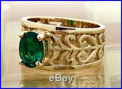 James Avery 14k Yellow Gold Adoree Ring w Emerald Size 6, 6G RETIRED & SIZABLE