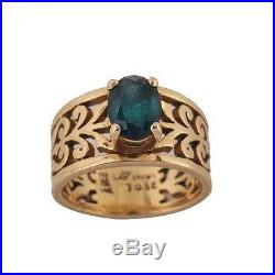 James Avery 14k Yellow Gold Adoree with Lab Created Emerald Ring