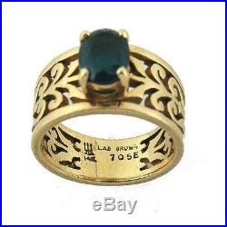 James Avery 14k Yellow Gold Adoree with Lab Created Emerald Ring