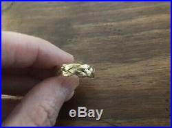 James Avery 14k Yellow Gold Braided Eternity Ring Size 5.25 Rare