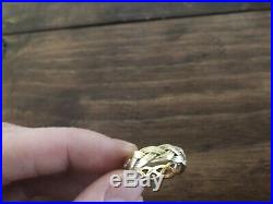 James Avery 14k Yellow Gold Braided Eternity Ring Size 5.25 Rare