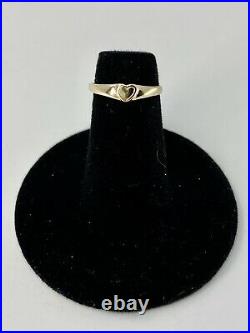 James Avery 14k Yellow Gold Cherished Heart Ring Size 3.5 Pinky / Childs RETIRED