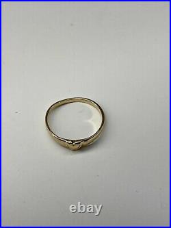 James Avery 14k Yellow Gold Cherished Heart Ring Size 3.5 Pinky / Childs RETIRED