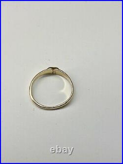 James Avery 14k Yellow Gold Cherished Heart Ring Size 3.5 Pinky / Childs RETIRED