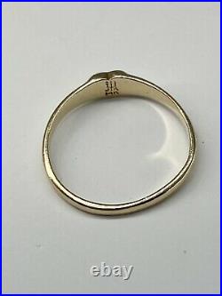 James Avery 14k Yellow Gold Cherished Heart Ring Size 3.5 Pinky / Childs RETIRED