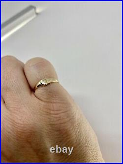 James Avery 14k Yellow Gold Cherished Heart Ring Size 3.5 Pinky / Childs RETIRED