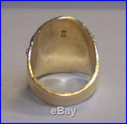 James Avery 14k Yellow Gold Closed Sorrento Ring Swirl Scroll size 7