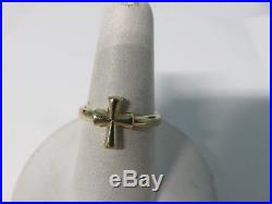 James Avery 14k Yellow Gold Cross Ring Size 6