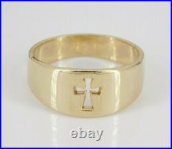 James Avery 14k Yellow Gold Cut Out Cross Ring Size 7