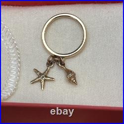 James Avery 14k Yellow Gold Dangle Ring With Retire James Avery Starfish Shell