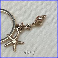James Avery 14k Yellow Gold Dangle Ring With Retire James Avery Starfish Shell