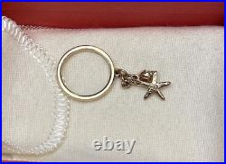 James Avery 14k Yellow Gold Dangle Ring With Retire James Avery Starfish Shell