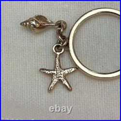 James Avery 14k Yellow Gold Dangle Ring With Retire James Avery Starfish Shell