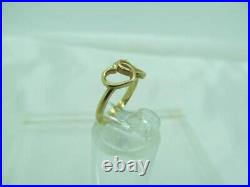 James Avery 14k Yellow Gold Double Heart Design Sweetheart Ring Size 4