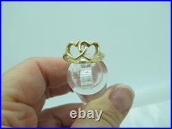 James Avery 14k Yellow Gold Double Heart Design Sweetheart Ring Size 4
