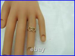 James Avery 14k Yellow Gold Double Heart Design Sweetheart Ring Size 4