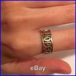 James Avery 14k Yellow Gold Faith Hope Love Ring Band Size 5