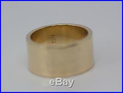 James Avery 14k Yellow Gold Hammer Finish Wedding Band 9.5mm Ring Size 6