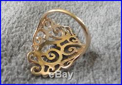 James Avery 14k Yellow Gold Long Sorrento Ring Size 8.5