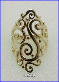 James Avery 14k Yellow Gold Long Sorrento Ring Size 8 Lb3095