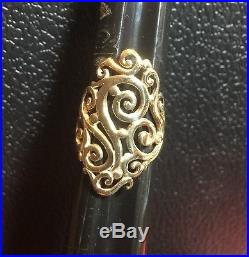 James Avery 14k Yellow Gold Long Sorrento Swirl Ring Size 8