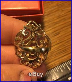 James Avery 14k Yellow Gold Long Sorrento Swirl Ring Size 8