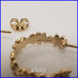 James Avery 14k Yellow Gold Margarita Hoop Earrings
