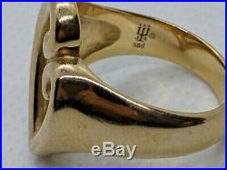 James Avery 14k Yellow Gold Mother's Love Heart Ring Size 8 FREE SHIPPING