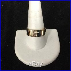 James Avery 14k Yellow Gold Open Cross Band Ring Size 11