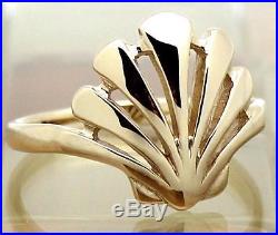 James Avery 14k Yellow Gold Open Seashell Ring Size 9, 4.3 Grams, RETIRED