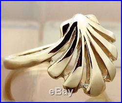 James Avery 14k Yellow Gold Open Seashell Ring Size 9, 4.3 Grams, RETIRED