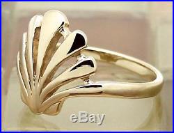 James Avery 14k Yellow Gold Open Seashell Ring Size 9, 4.3 Grams, RETIRED