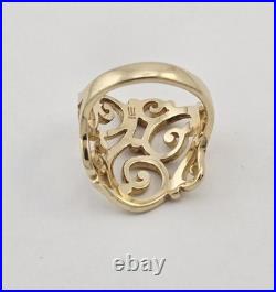 James Avery 14k Yellow Gold Open Sorrento Scroll Ring Size 7 7.0g