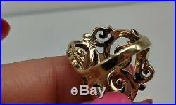 James Avery 14k Yellow Gold Open Sorrento Swirl Ring Size 7.25 FREE SHIPPING