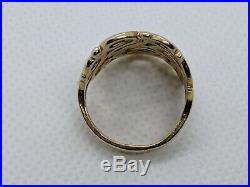 James Avery 14k Yellow Gold Open Sorrento Swirl Ring Size 8 FREE SHIPPING