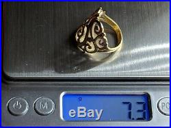 James Avery 14k Yellow Gold Open Sorrento Swirl Ring Size 8 FREE SHIPPING