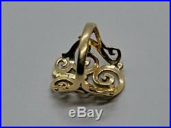James Avery 14k Yellow Gold Open Sorrento Swirl Ring Size 9 FREE SHIPPING