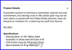 James Avery 14k Yellow Gold Petite Infinity Ring