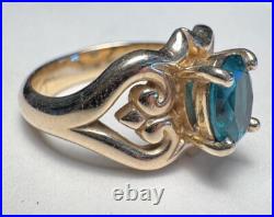 James Avery 14k Yellow Gold Ring, Synthetic Emerald Size 7 ibs3