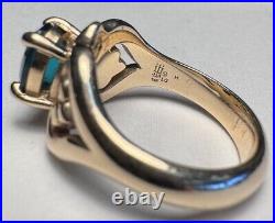 James Avery 14k Yellow Gold Ring, Synthetic Emerald Size 7 ibs3