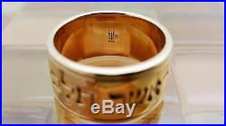 James Avery 14k Yellow Gold Scripture of Ruth Band Ring Size 10, 11.7G. RETIRED