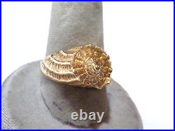 James Avery 14k Yellow Gold Seashell Ring Excellent Condition Size 7