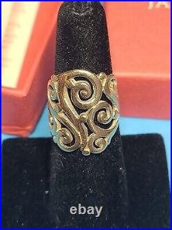 James Avery 14k Yellow Gold Sorrento Ring Size 6, Great Condition w Box