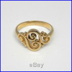 James Avery 14k Yellow Gold Spanish Swirl Ring Size 6 1/2