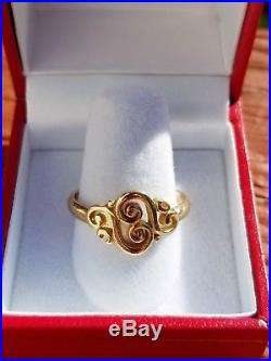 James Avery 14k Yellow Gold Spanish Swirl Scroll Ring Sz 9 catbird Helen lizzie