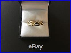James Avery 14k Yellow Gold Tresse Wedding Band Ring Size 9.5